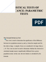 Parametric Test
