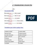 Examen 2º Trimestre Francés Esquema