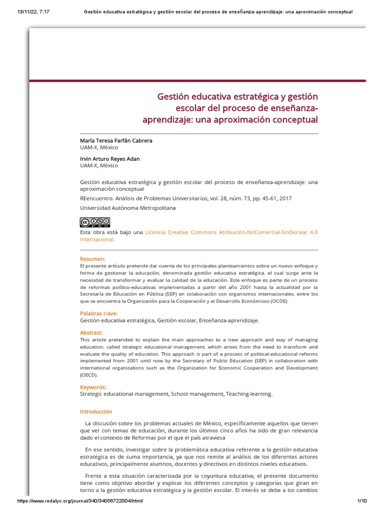 Gestión Educativa Estratégica en México | PDF | Método de enseñanza ...