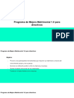 Programa de Mejora Matrimonial 1.0 para Directivos