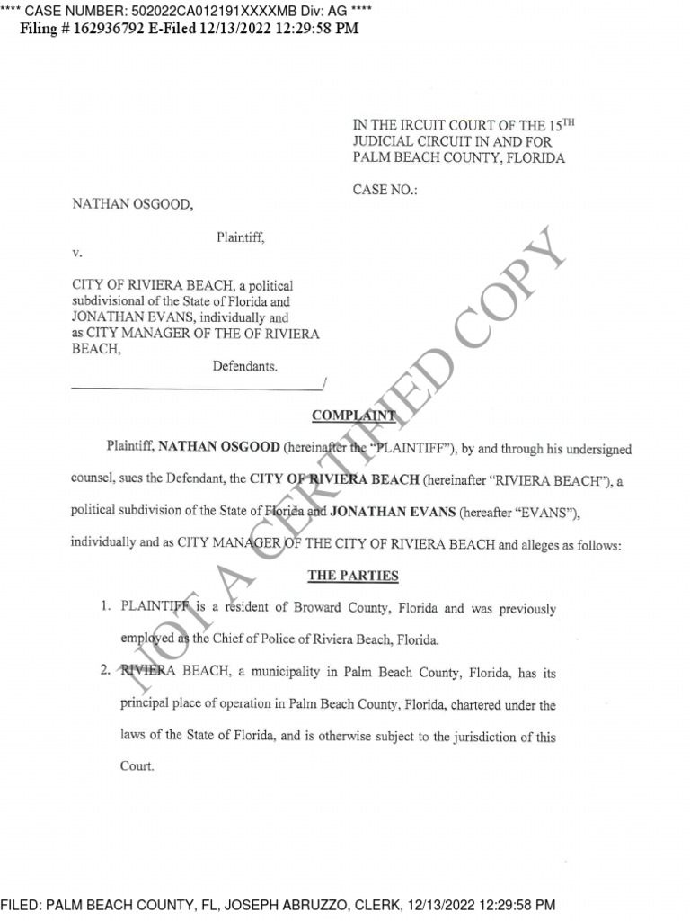 Osgood Lawsuit Pdf