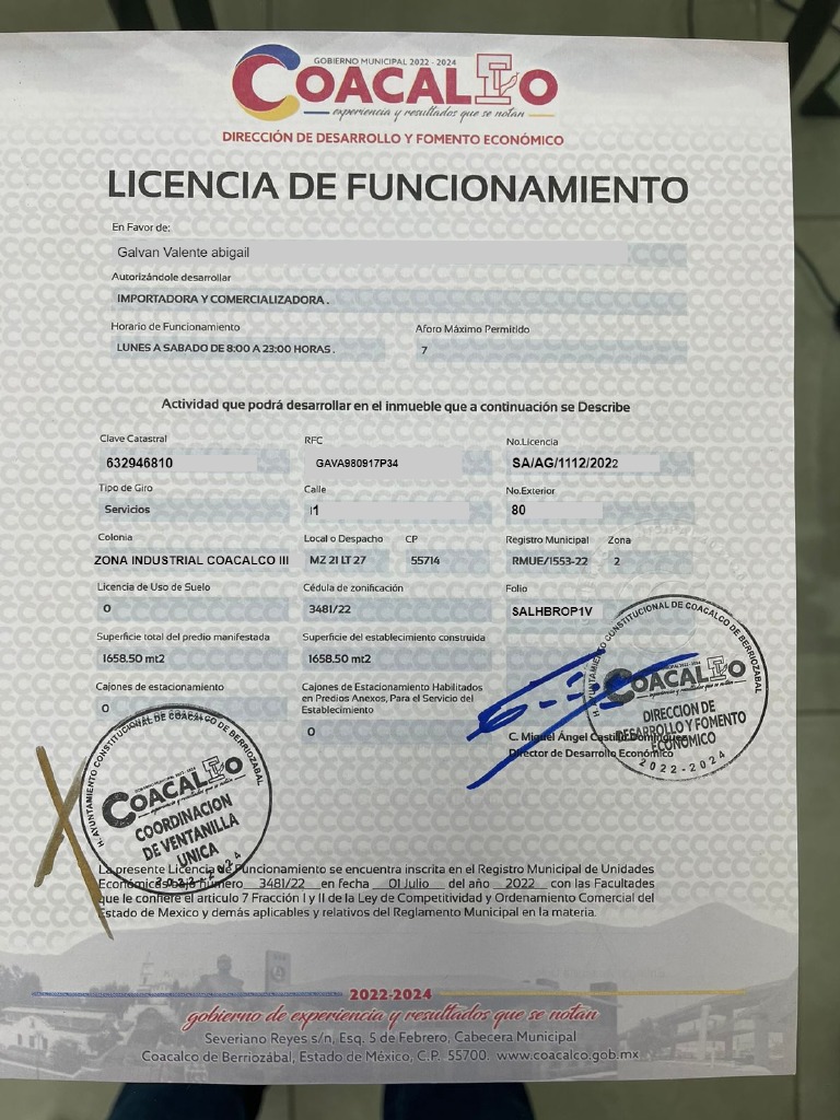 Licencia de Funcionamiento | PDF