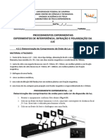 Procedimento Experimental Difração Luz