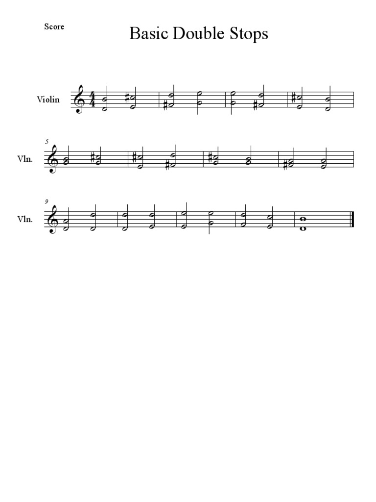 Basic Double Stops PDF
