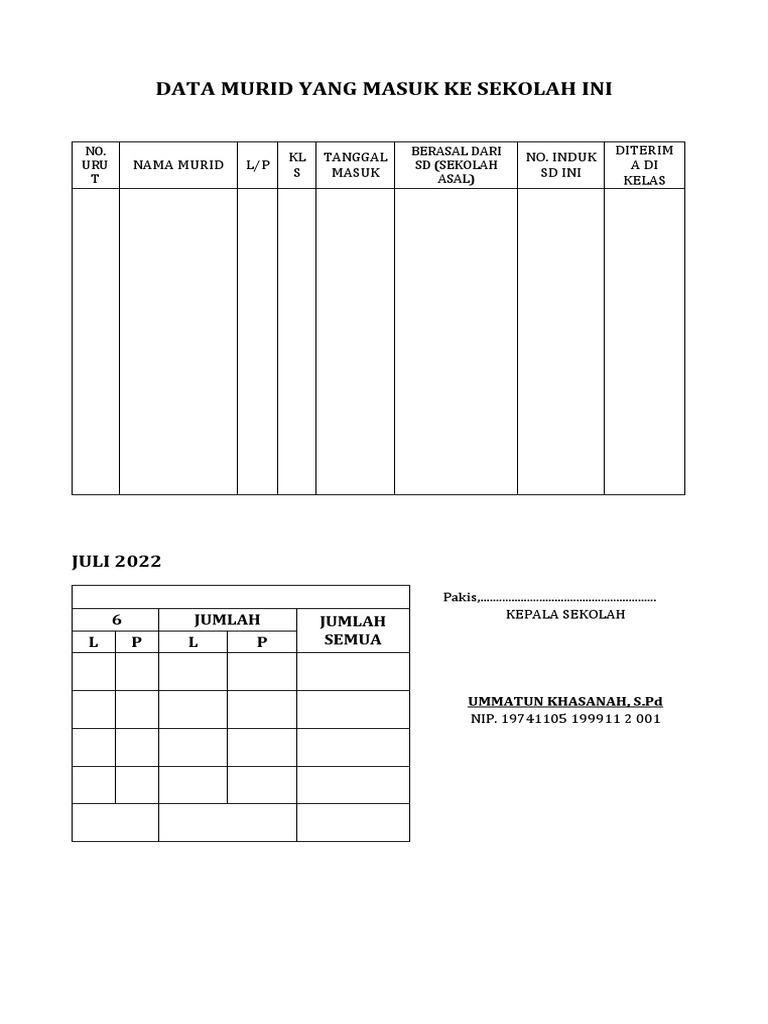 Buku Mutasi Siswa Hal 2 Pdf