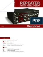 User manual for stereo delay effect processor