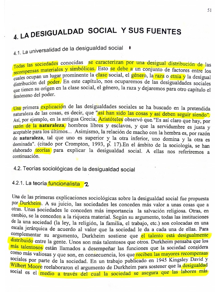 PDF La Desigualdad Social | PDF
