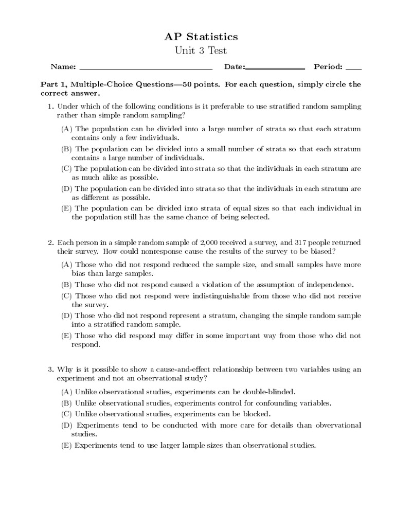 Unit3 Test 2007 | PDF
