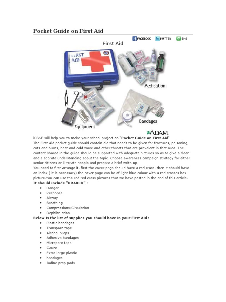 Pocket Guide On First Aid PDF Hypothermia First Aid