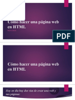 Cómo Hacer Una Página Web en HTML