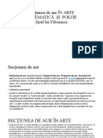 Secțiunea de Aur ÎN ARTE Matematică Şi Poezie Șirul Lui Fibonacci