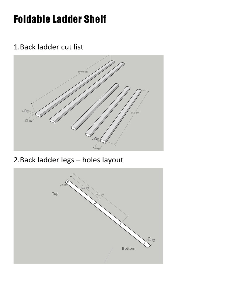 Foldable Ladder Shelf Plans | PDF