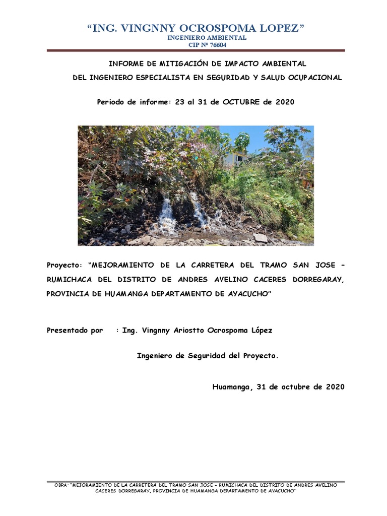 Informe de Mitigación Ambiental 2020 | PDF | Entorno natural | Residuos