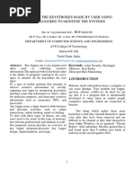 Record The Keystrokes Made by User Using Keyloggers To Monitor The Systems