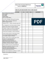 Elevation Work Checklist Form