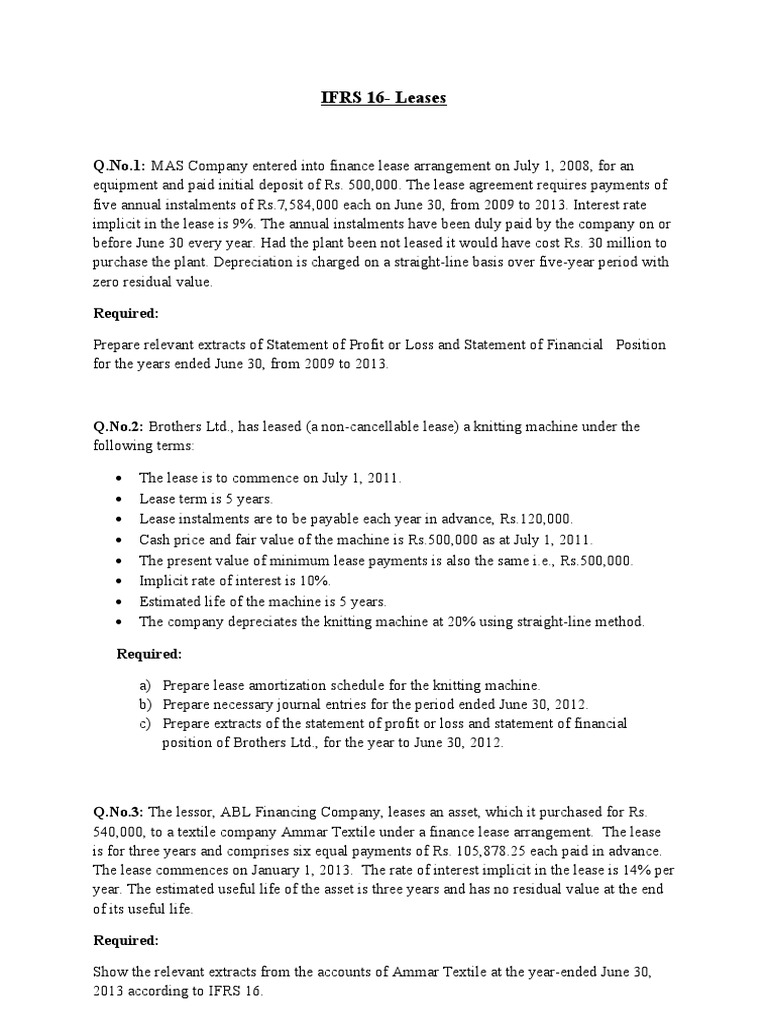 IFRS 16 13102022 100655am 1 | PDF | Lease | Depreciation