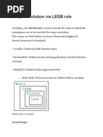 Scope Resolution Via LEGB Rule