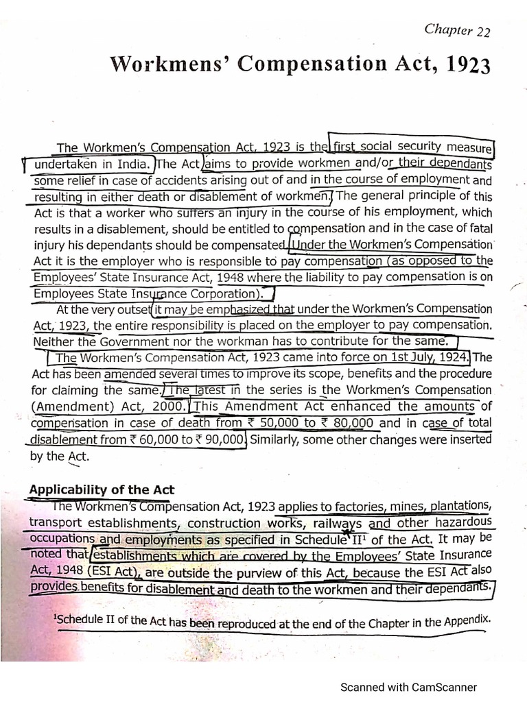 Chapter 22 Workmen Compensation Act PDF