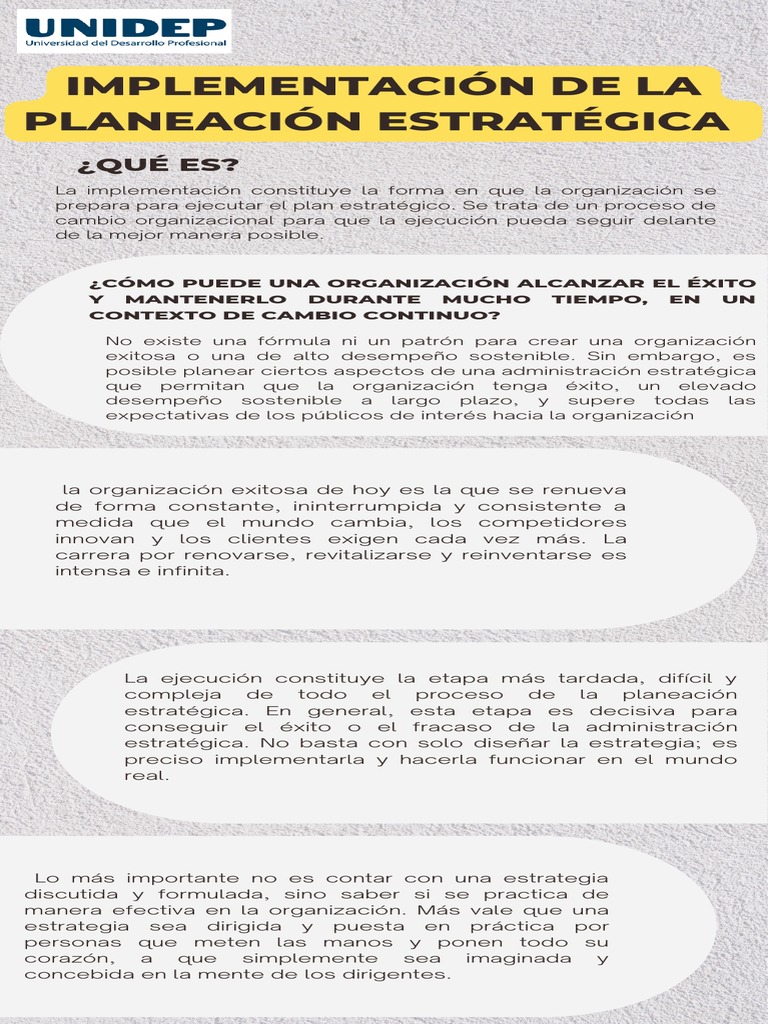 Implementación de La Planeación Estratégica | PDF