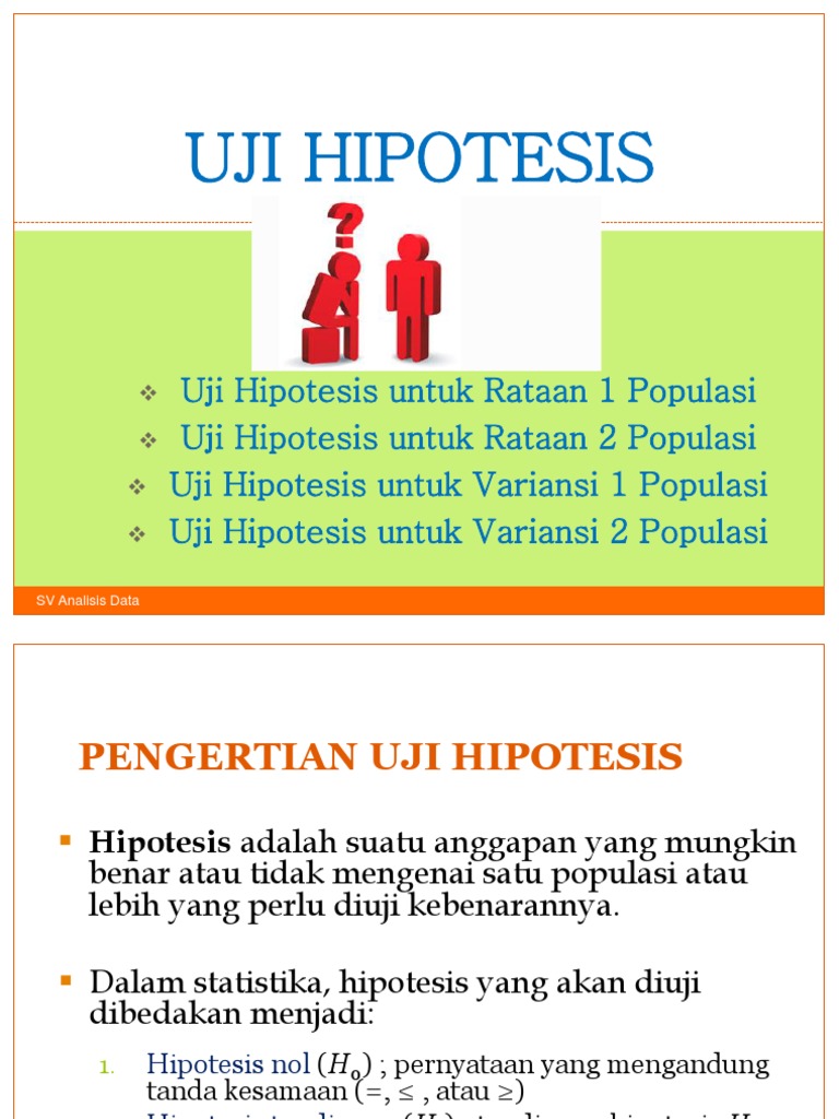 7 Uji Hipotesis | PDF