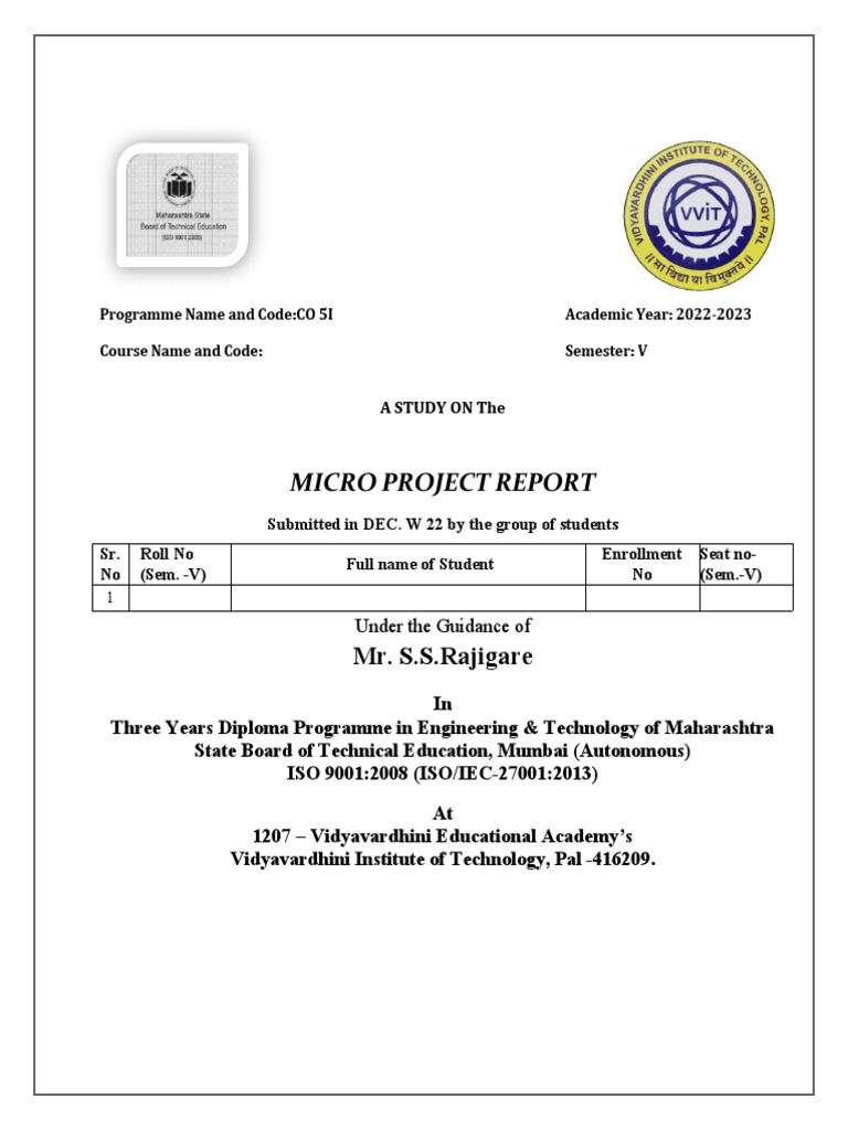 Micro Project Report CSS | Download Free PDF | Diploma