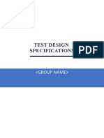Template Test Case Design Specifications