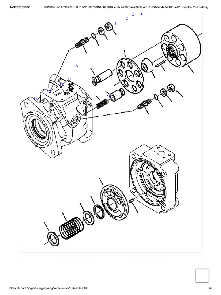 H610201a0 Hydraulic Pump Komatsu Part Catalog PDF