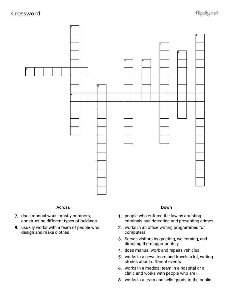Unit7 Crossword Jobs PDF