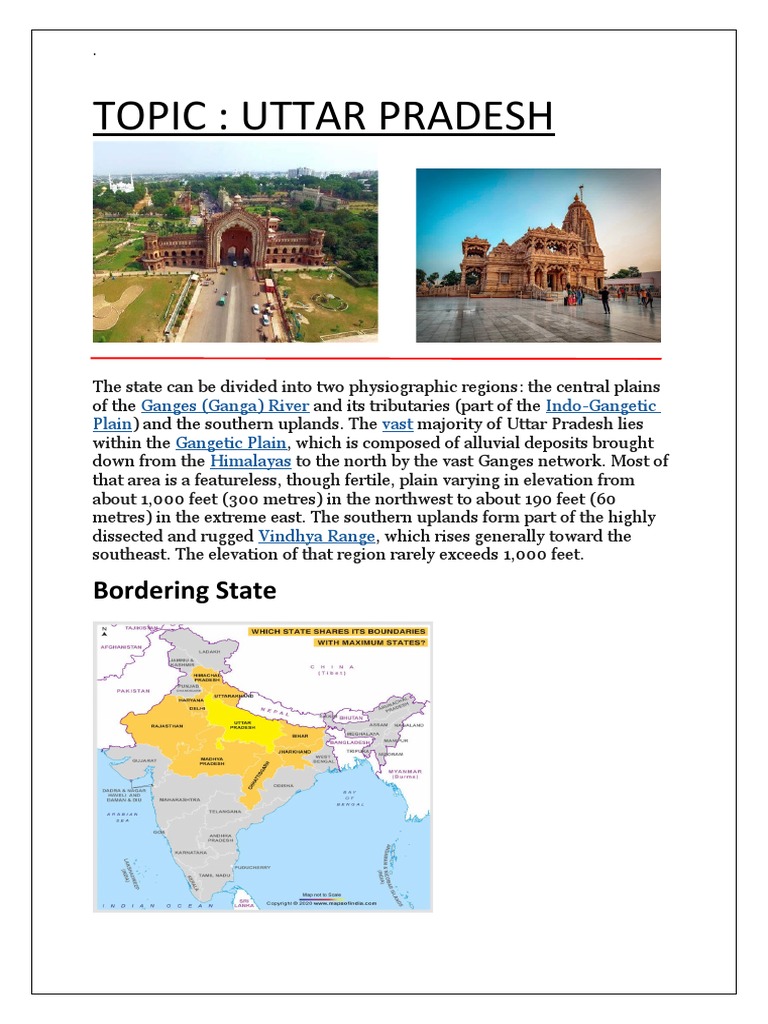 Uttar Pradesh | PDF | Earth Sciences | Physical Geography