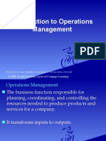 Topic 2 - Basics of Operations Management