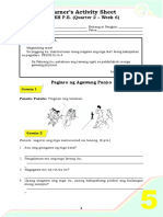 Learner's Activity Sheet: MAPEH P.E. (Quarter 2 - Week 6)