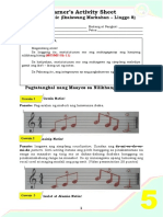 Learner's Activity Sheet: MAPEH Music (Ikalawang Markahan - Linggo 8)