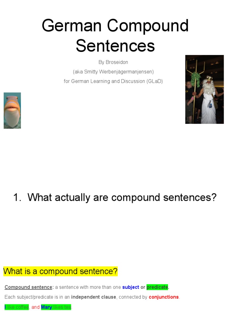 German Compound Sentences v2 PDF Sentence (Linguistics) Clause