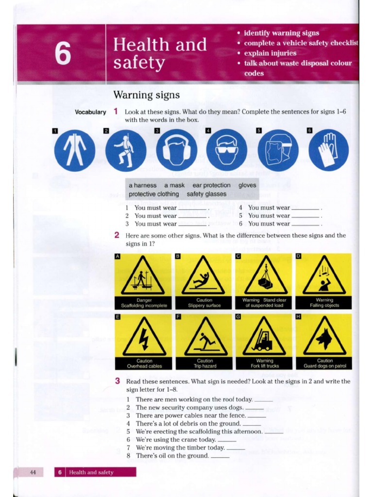 Construction01-Unit 6 - Health and Safety | PDF