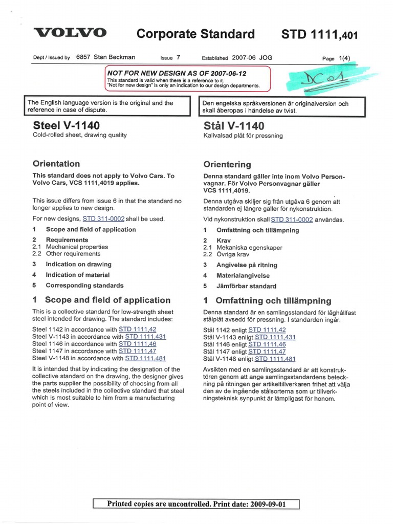 STD 1111401 Rev 7 | PDF