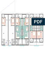 Floor plan layout for a 3 story residential building