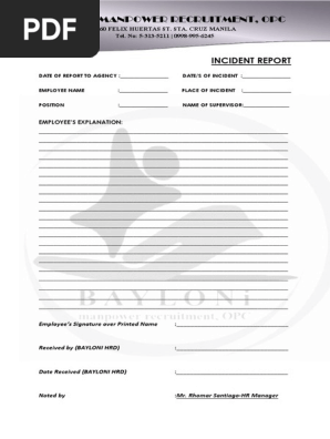 Incident Report Form