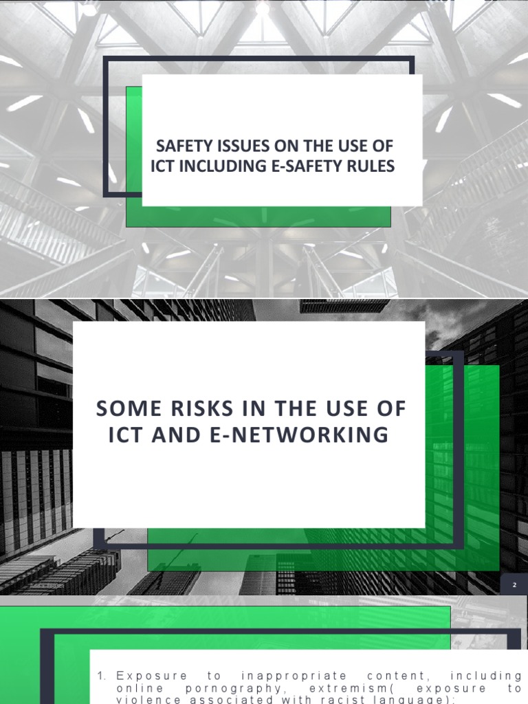 Safety Issues On The Use of Ict Including PDF Educational