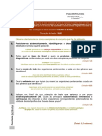 PALEONTOLOGIA 1o SEMESTRE TESTE IDENTIFICAÇÃO FÓSSEIS