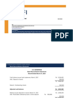 Bank Reconciliation Statement Template