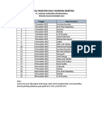 Jadwal Pemateri Morning Briefing