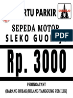 Sepeda Motor Sleko Guorejo: Peringatan!! (Barang Rusak/Hilang Tanggung Pemilik)