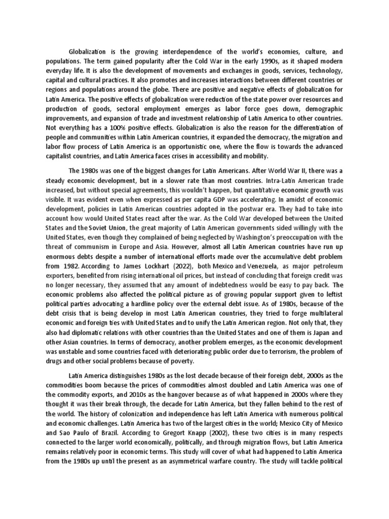 Globalization Is The Growing Interdependence of The World | PDF