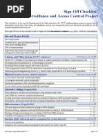 Project Sign-Off Checklist SAC