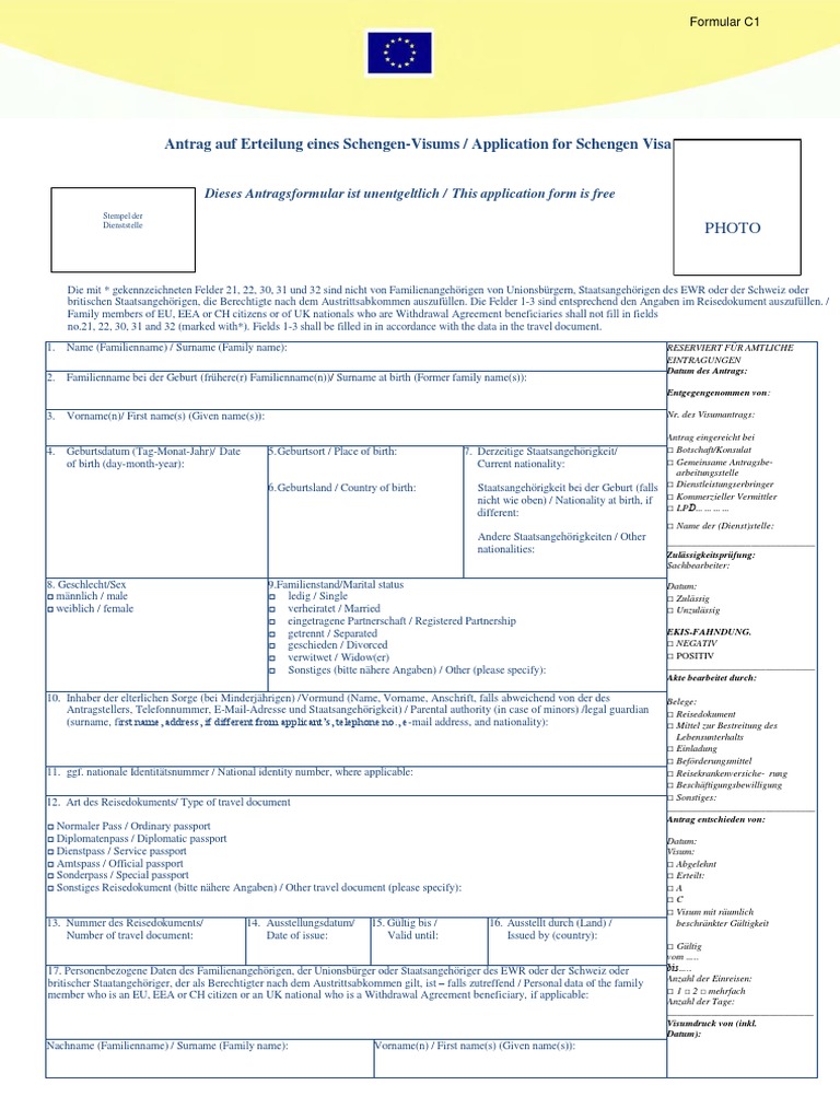 Austrian schengen visa application form english german pdf