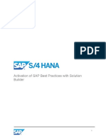 Activation of SAP Best Practices With Solution Builder