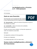【 Suma Resta Multiplicación y División de Fracciones 】 Educapeques