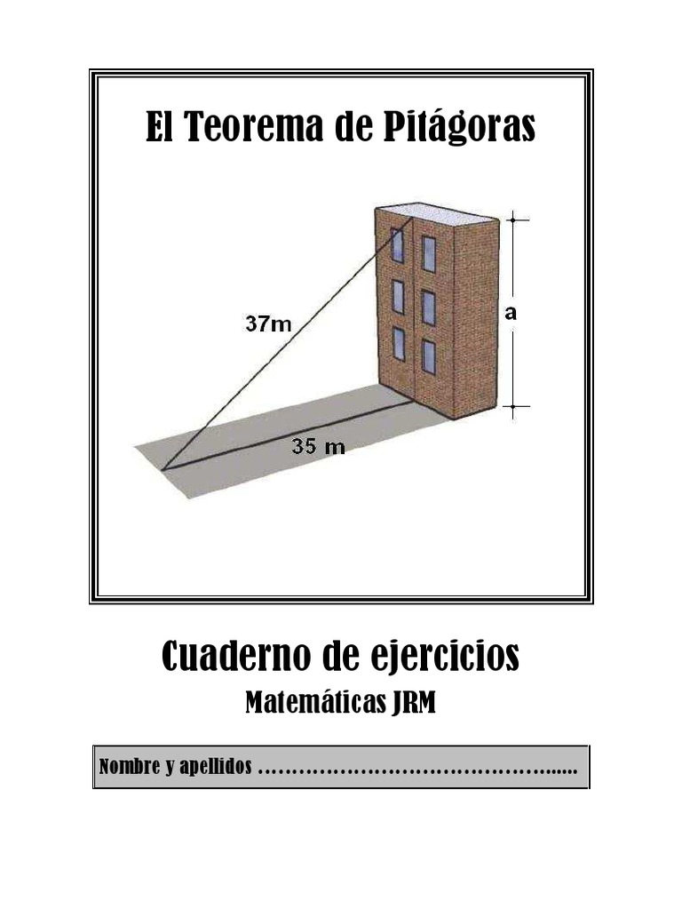 El Teorema de Pitagoras Cuaderno de Ejer | PDF | Triángulo | Geometría ...