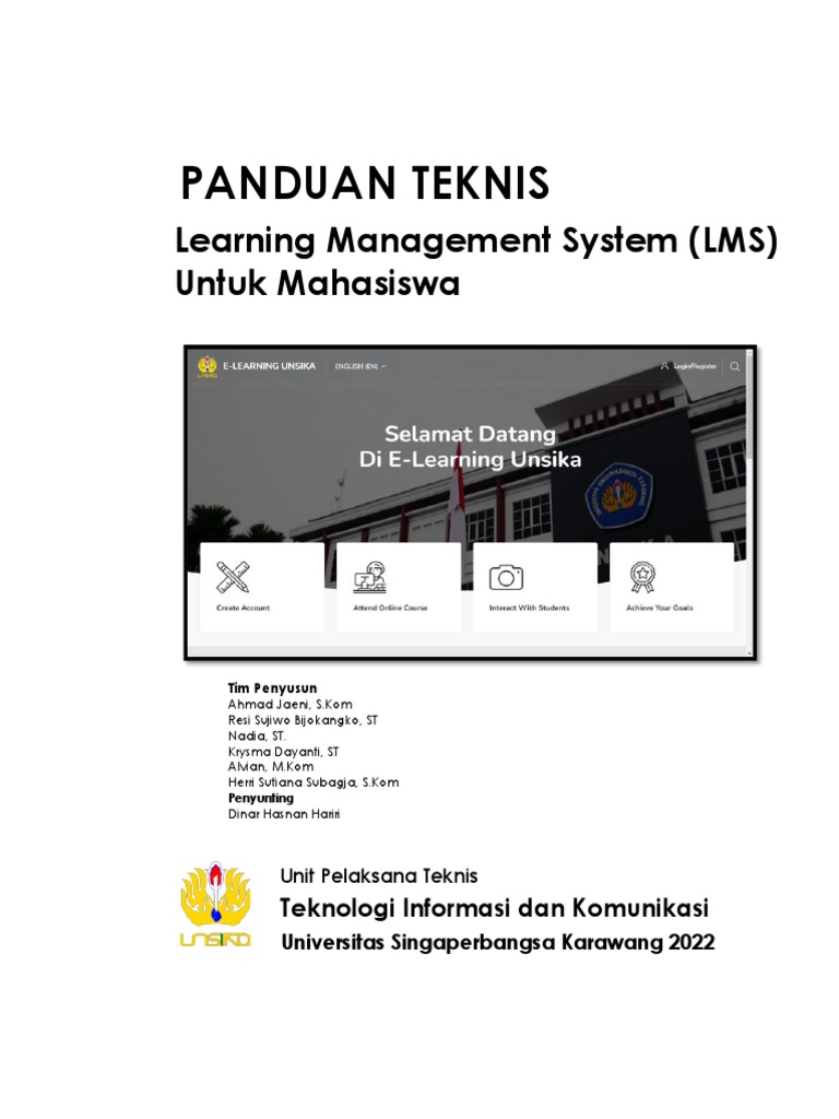 Panduan Penggunaan LMS UNSIKA | PDF