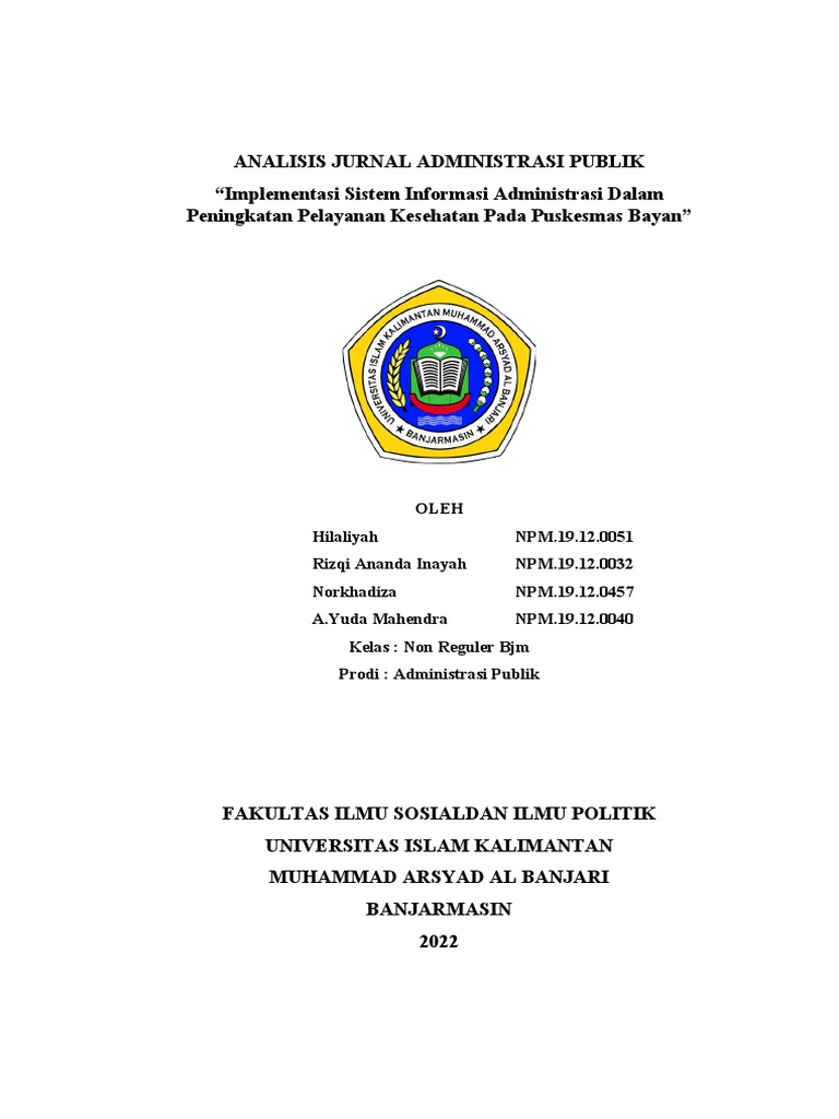 Analisis Implementasi Sistem Informasi Kesehatan Pdf Komputer
